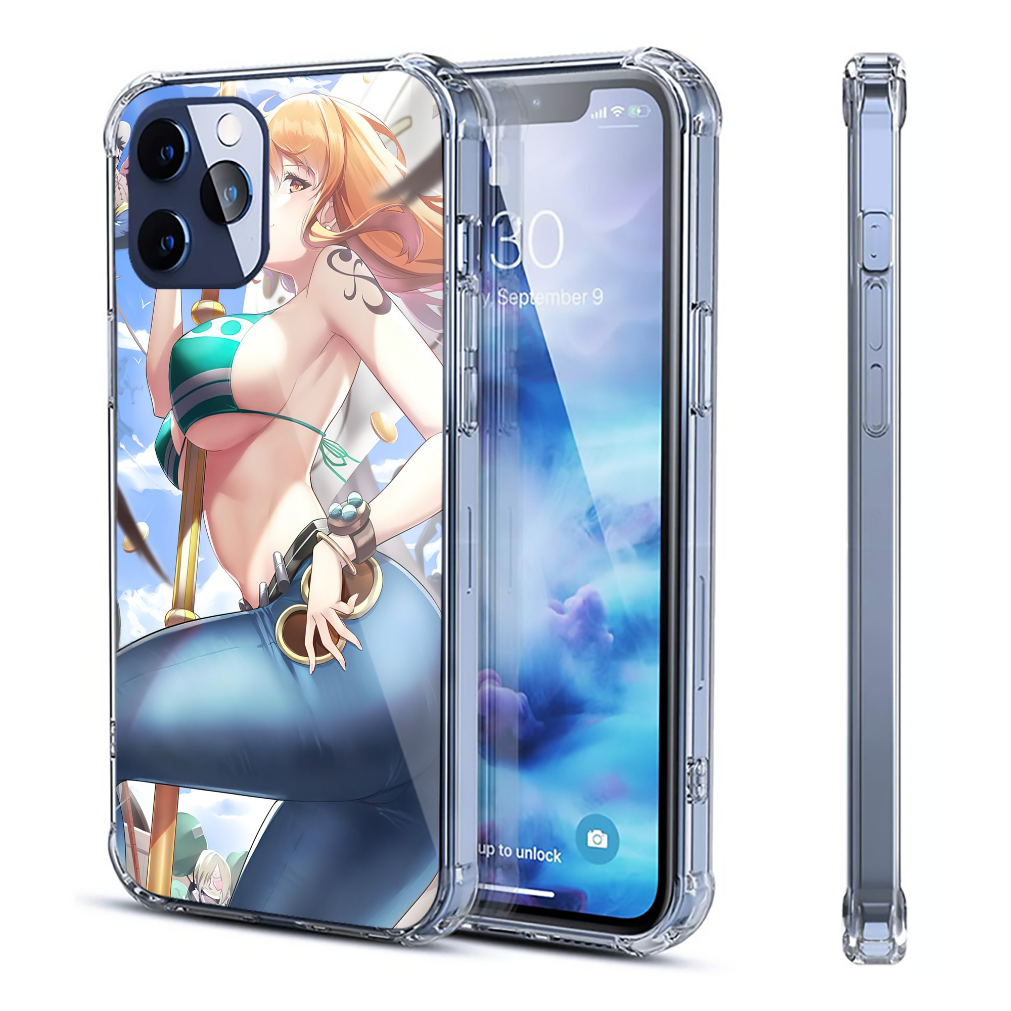 （画像用） ワンピース ONE PIECE 【iPhone 12シリーズ対応】透明スマホケース（クリアソフトケース）